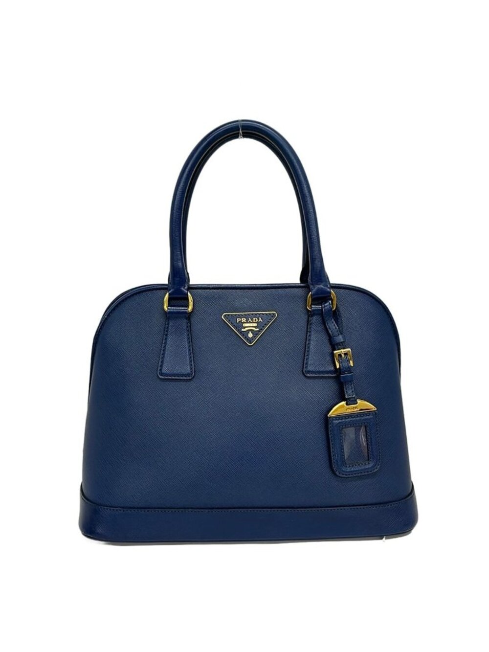 Prada Tote Bag Navy Leather